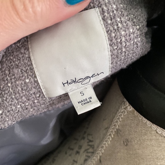 Halogen silver tweed cropped blazer size small - Picture 5 of 5